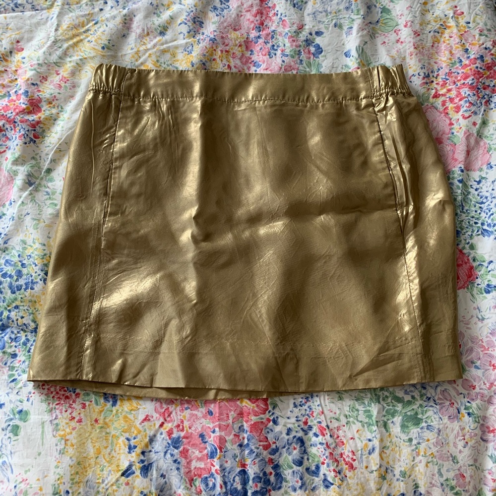 Jcrew Gold Mini skirt